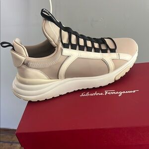 Salvatore Ferragamo Beige Sneakers